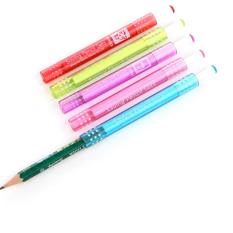 Pencil extender extension rod measuring 9cm with 0.7mm opening for student supplies