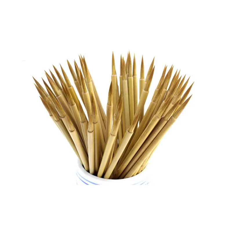 Langhao wolf hair calligraphy brush with traditional construction for Chinese calligraphy