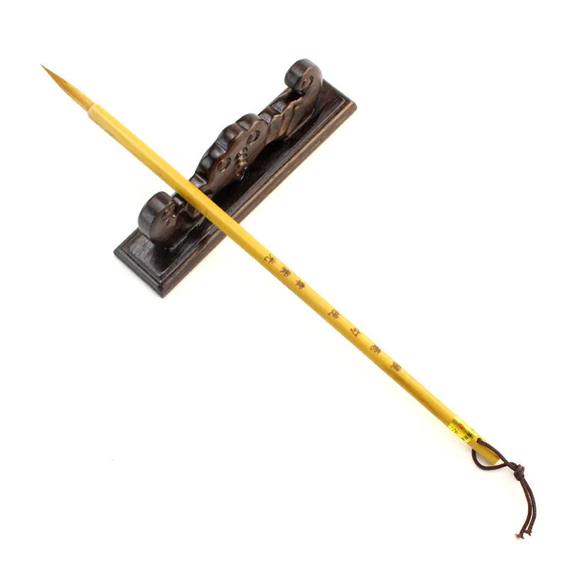 Langhao wolf hair calligraphy brush with traditional construction for Chinese calligraphy