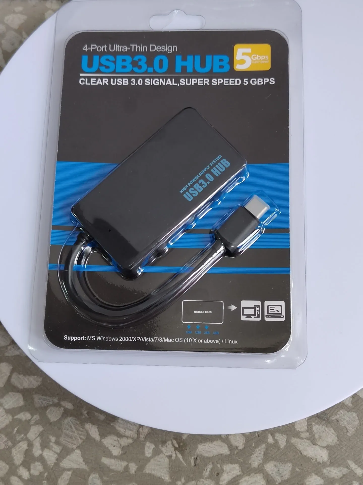 A multi-port USB extender hub with a 20cm cable, showing USB-A and USB-C style options.