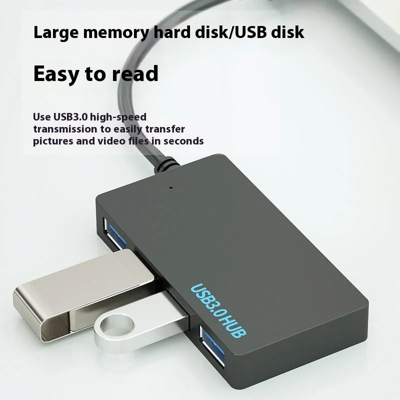 A multi-port USB extender hub with a 20cm cable, showing USB-A and USB-C style options.