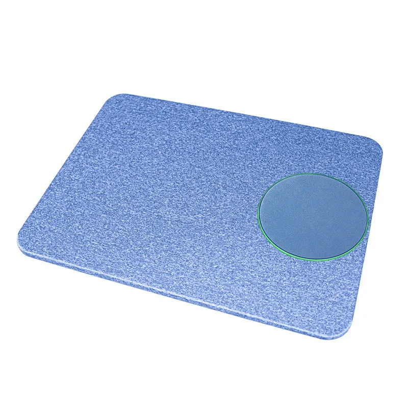 Wireless charging mouse pad showing cloth surface with Qi charging zone and 30cm x 22cm dimensions