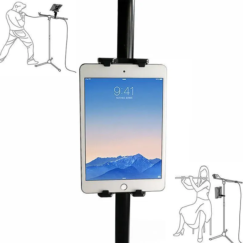 Black ABS plastic bicycle handlebar mount for mobile phones and tablets.