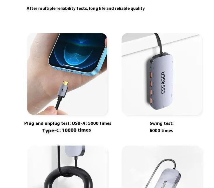 11-in-1 USB-C expansion dock with Gigabit Ethernet port, HDMI, USB ports, and card readers