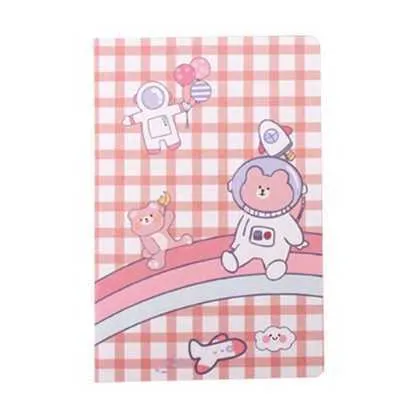 Cartoon A5 notebook with 30 sheets featuring cute bear design, measuring 148 x 210 mm