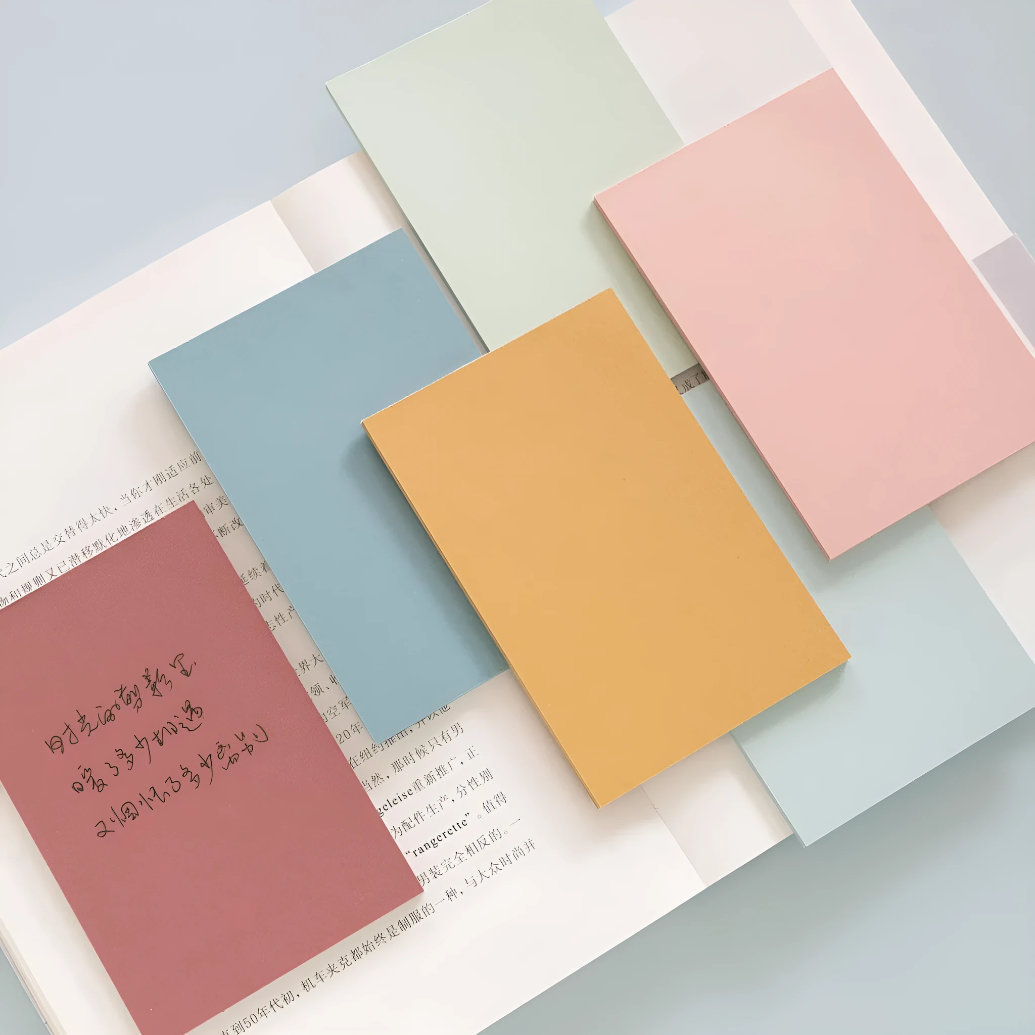 Pack of 150 coloured sticky notes in six colours, each measuring 12cm by 8cm.