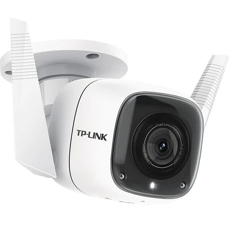 Outdoor security webcam unit with 1080p resolution, 4mm lens, and infrared night vision up to 30 metres