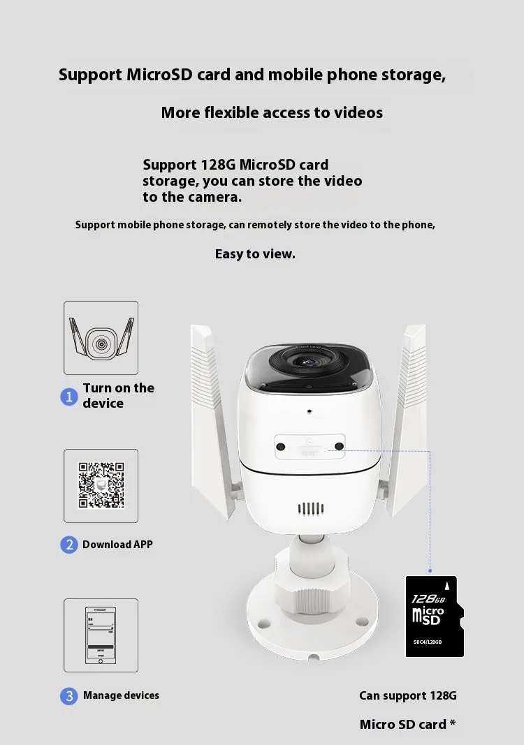 Outdoor security webcam unit with 1080p resolution, 4mm lens, and infrared night vision up to 30 metres