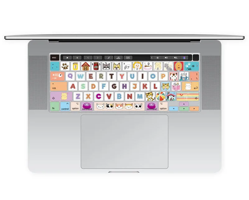 Colourful 13.3 inch TPU keyboard protective film for Apple MacBook Pro Air laptop.
