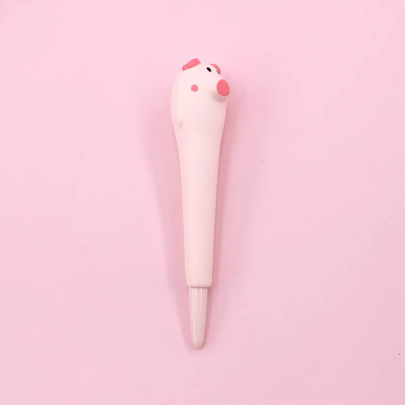 Cartoon-themed soft vent pen with 0.5mm gel tip compatible with iPhone models