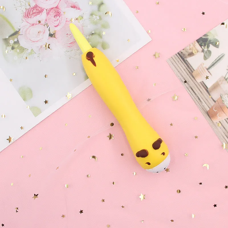 Cartoon-themed soft vent pen with 0.5mm gel tip compatible with iPhone models