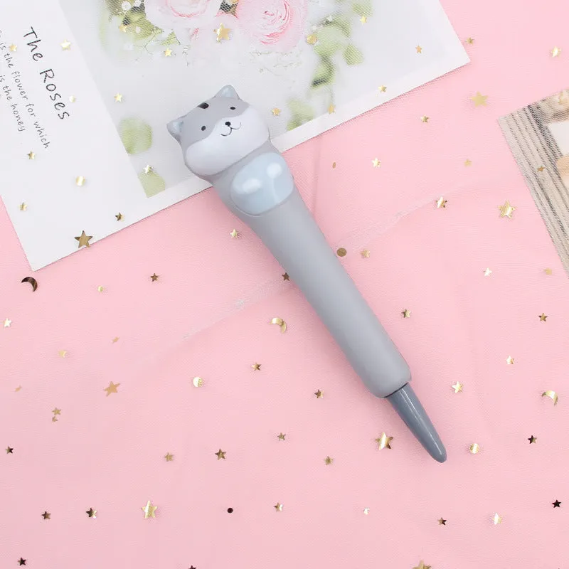 Cartoon-themed soft vent pen with 0.5mm gel tip compatible with iPhone models