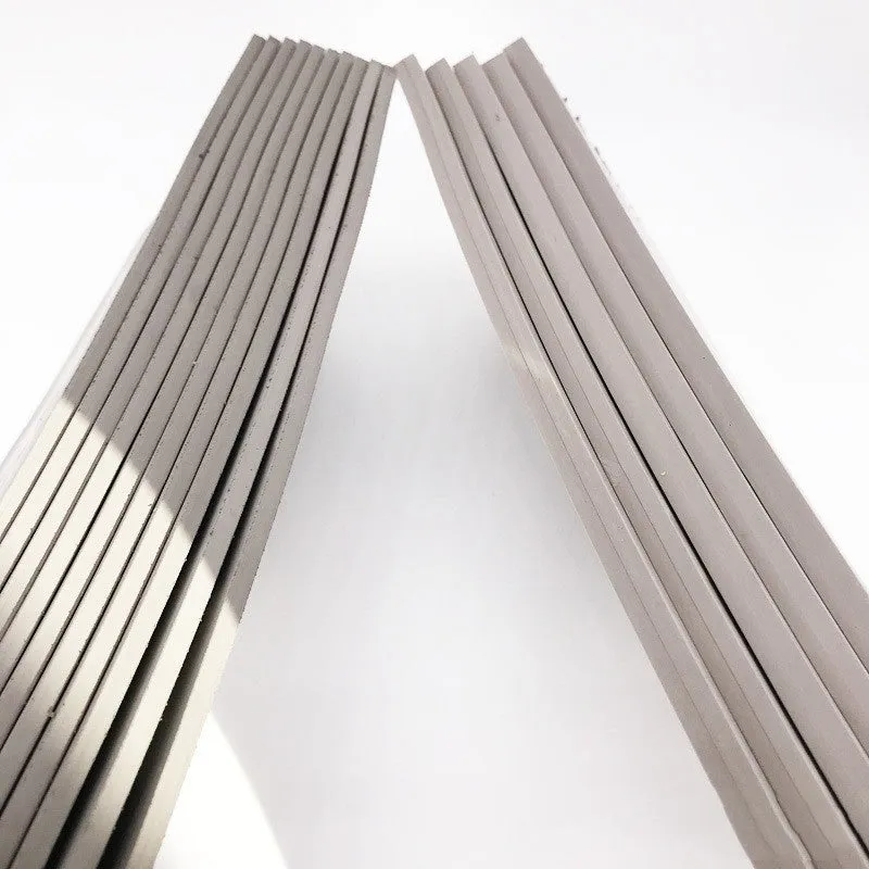 Black and grey plastic photosensitive seal mat for pottery, showing 7mm, 4mm and 2mm thickness options.