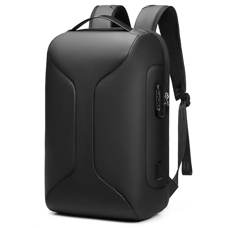 Men's business backpack in waterproof oxford cloth with anti-theft features and large capacity