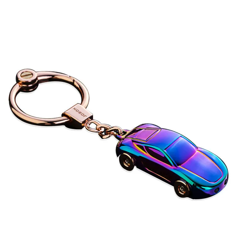 Heart-shaped zinc alloy metal keychain showing multiple colour finish options including black ice and colourful variants