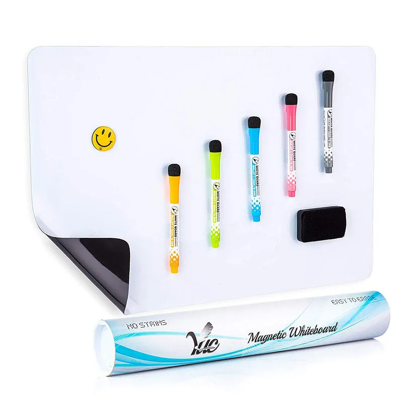 A3 sized soft magnetic whiteboard with rounded corners for sticking to refrigerator doors