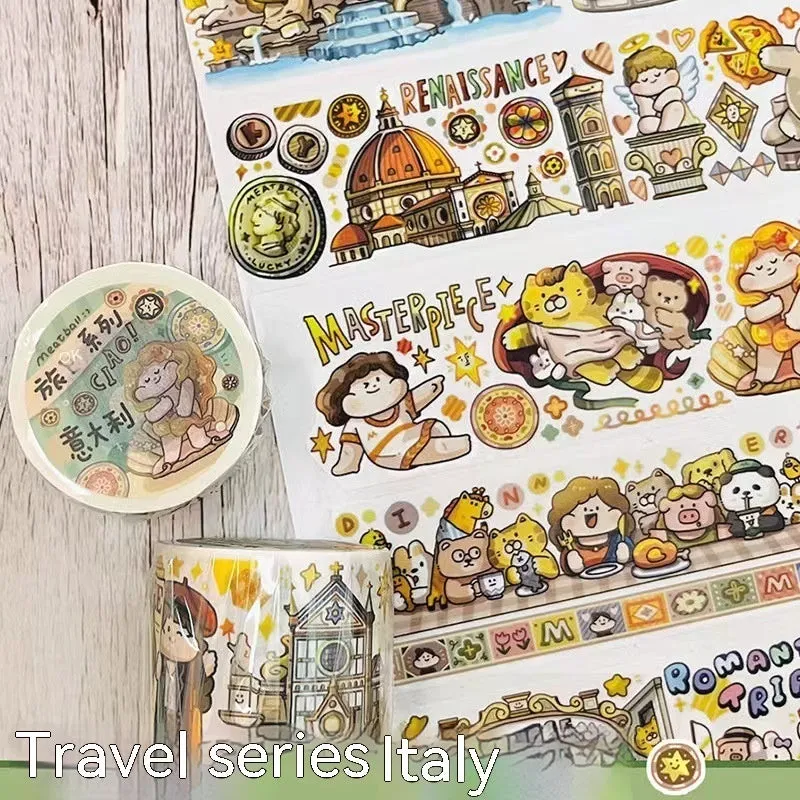 Cartoon character stickers for haemorrhoid tape packaging on Japanese paper