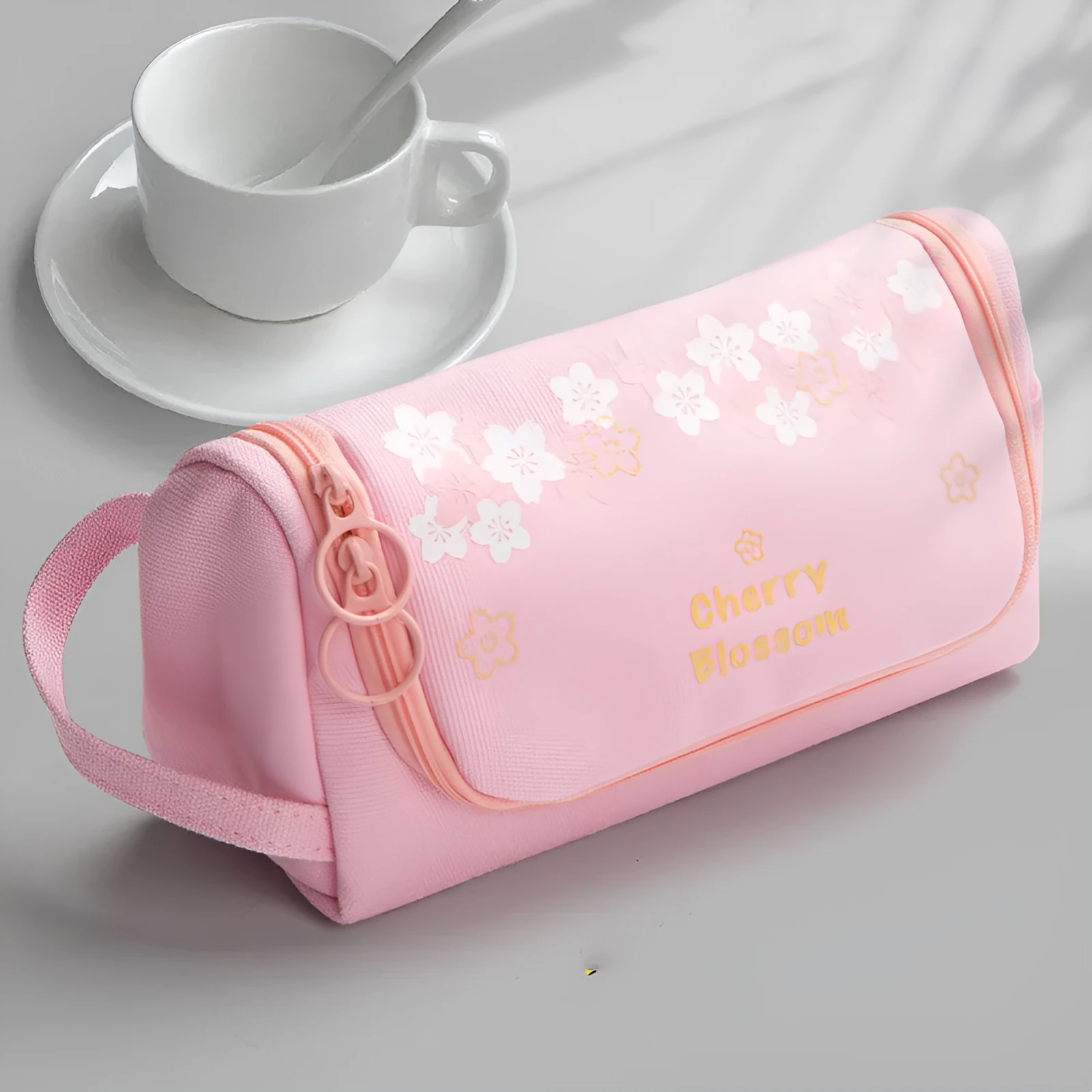 Canvas pencil case in Upgrade Plus size with cute pattern, large capacity for school stationery
