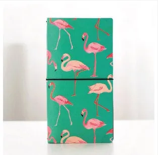 Japanese-style hand-painted notebook with Korean cartoon animal illustrations in seven design variations