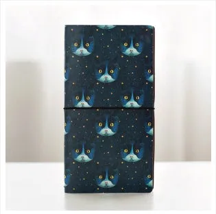 Japanese-style hand-painted notebook with Korean cartoon animal illustrations in seven design variations