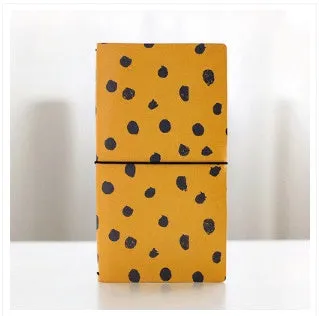 Japanese-style hand-painted notebook with Korean cartoon animal illustrations in seven design variations