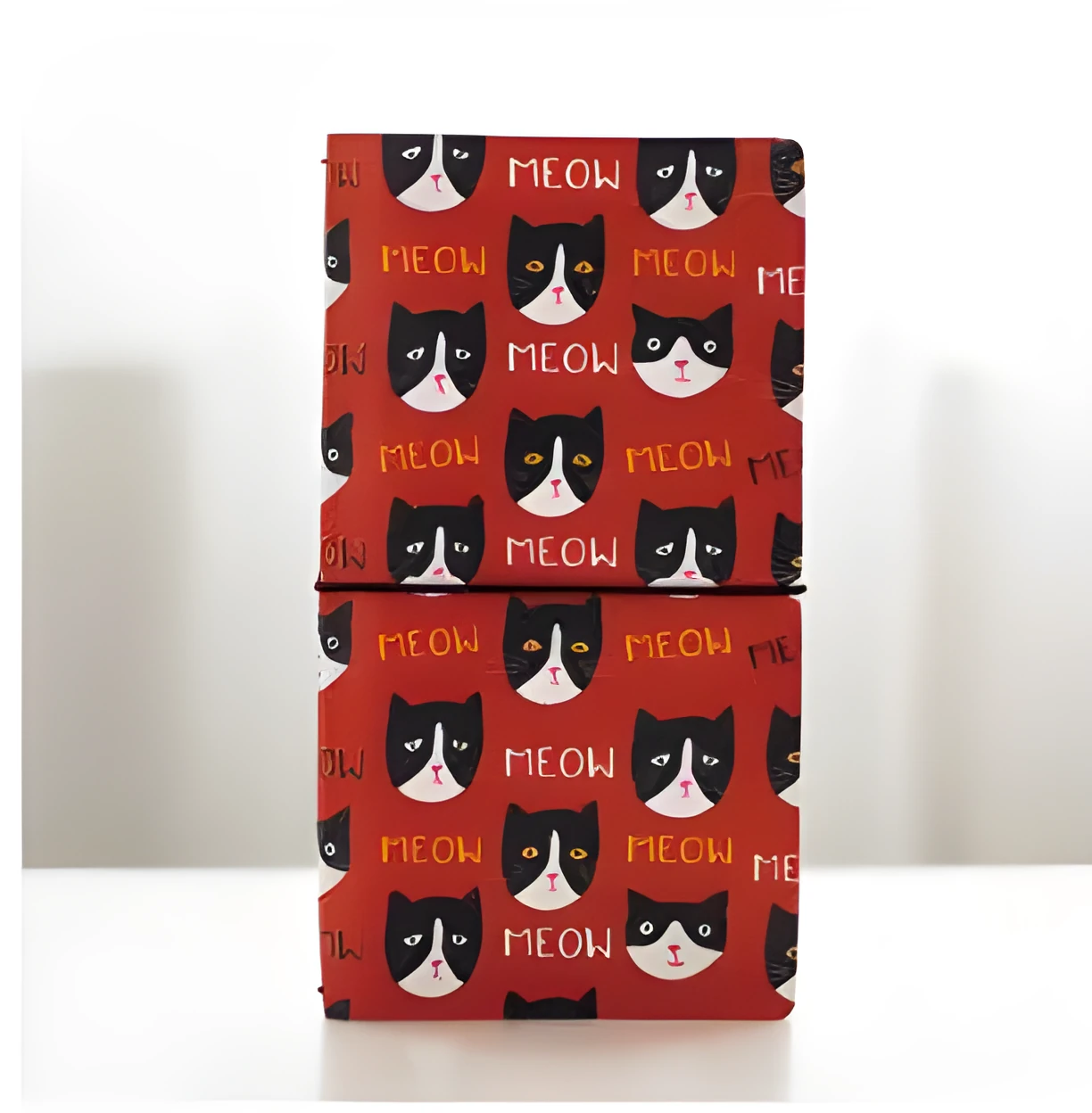 Japanese-style hand-painted notebook with Korean cartoon animal illustrations in seven design variations