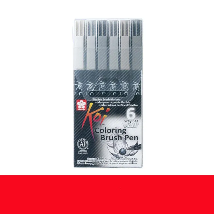 Set of water-based watercolour brush markers with soft flexible tips, shown in 12 colour options.