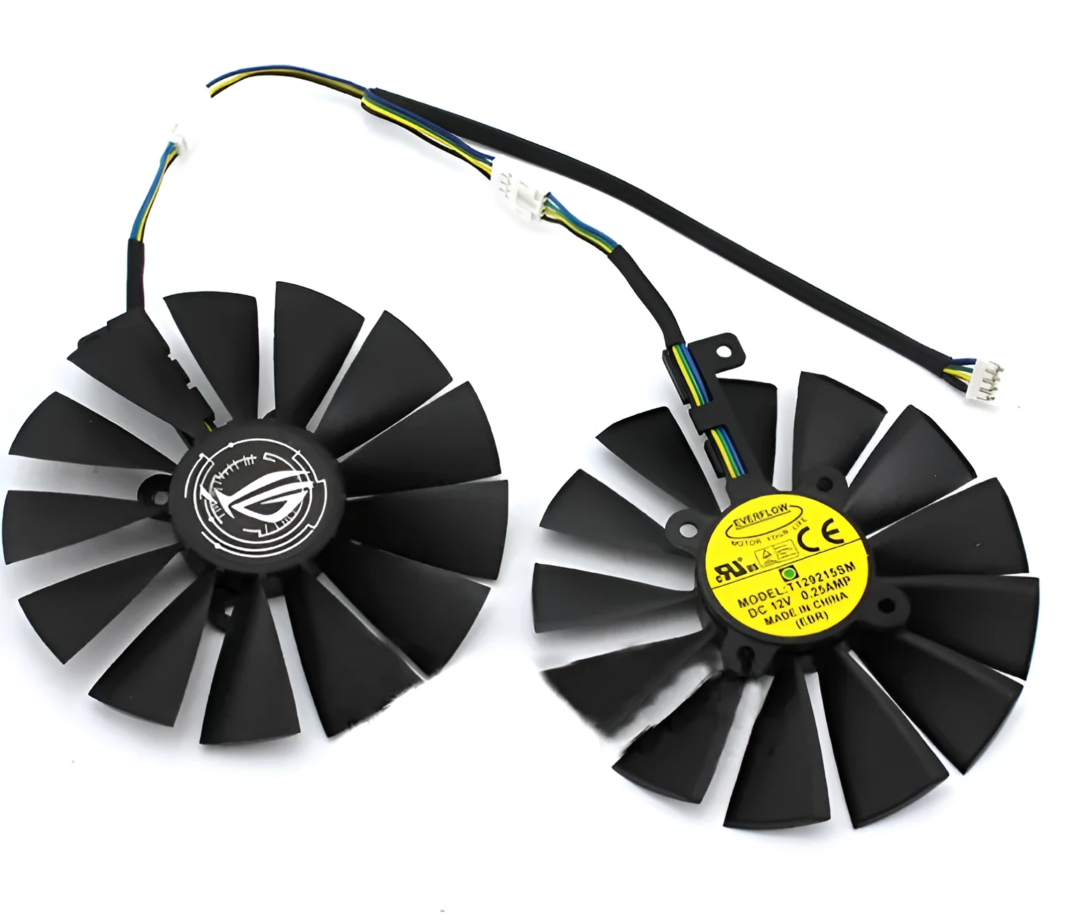 EVERFLOW T129215SM 95mm square GPU cooling replacement fan with 4-pin connector