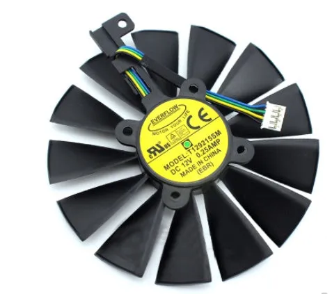 EVERFLOW T129215SM 95mm square GPU cooling replacement fan with 4-pin connector