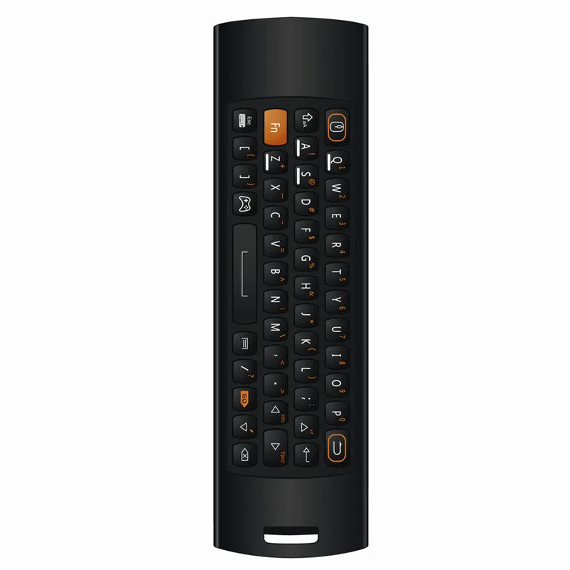 F10 Deluxe wireless air mouse in black with QWERTY keyboard and IR learning functions
