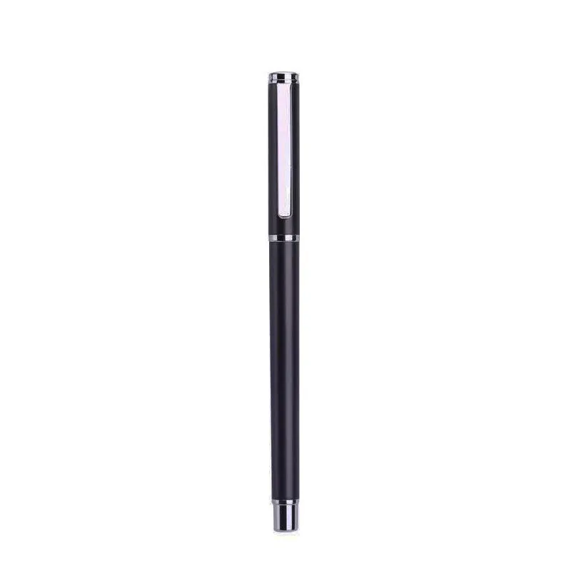 Metal gel pen with 0.5mm black refill measuring 140mm long
