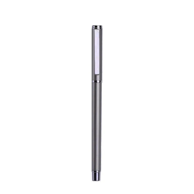 Metal gel pen with 0.5mm black refill measuring 140mm long