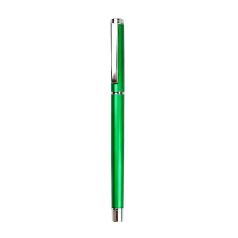 Metal gel pen with 0.5mm black refill measuring 140mm long