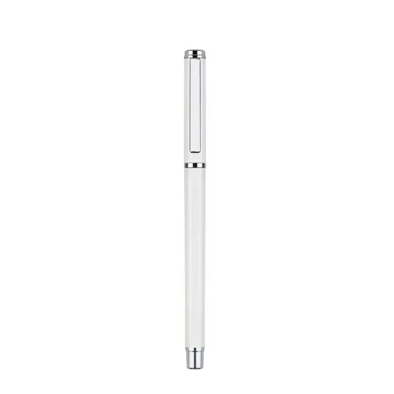 Metal gel pen with 0.5mm black refill measuring 140mm long