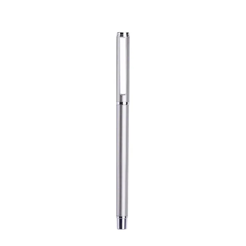 Metal gel pen with 0.5mm black refill measuring 140mm long