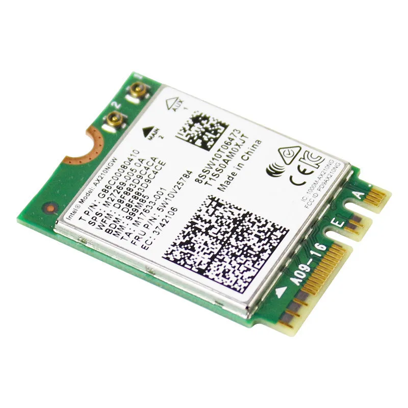 EDUP AX210 green PCI wireless network card for desktop computers with 3000Mbps Wi-Fi 6E and Bluetooth.