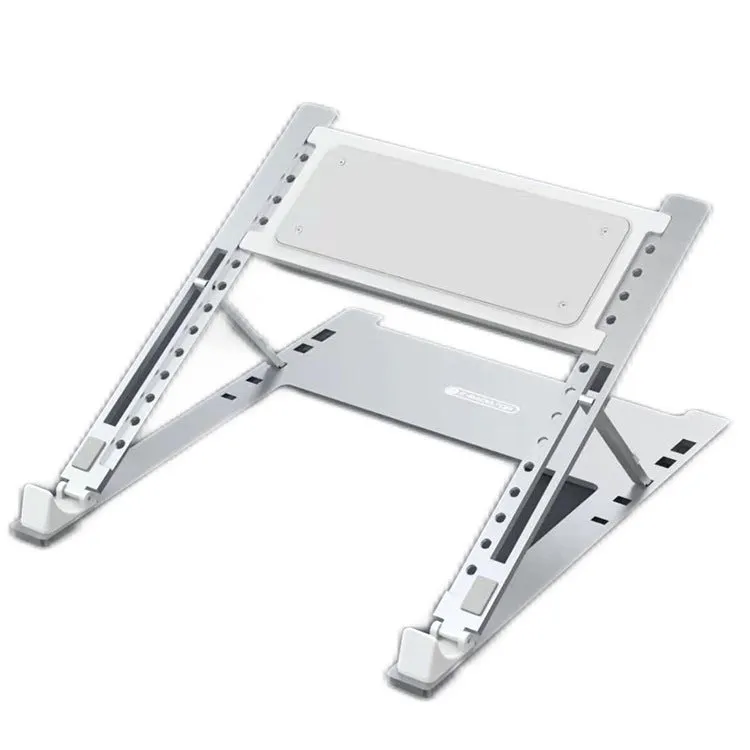 Silver aluminium notebook cooling pad with semiconductor refrigeration and adjustable tilt angle