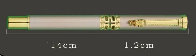 Traditional Chinese style student calligraphy pen with metal holder and iridium tip nib in gift box
