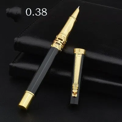 Traditional Chinese style student calligraphy pen with metal holder and iridium tip nib in gift box