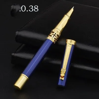 Traditional Chinese style student calligraphy pen with metal holder and iridium tip nib in gift box