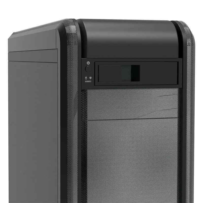 Black hard disk tray for desktop computer vertical chassis installation in CD-ROM bay