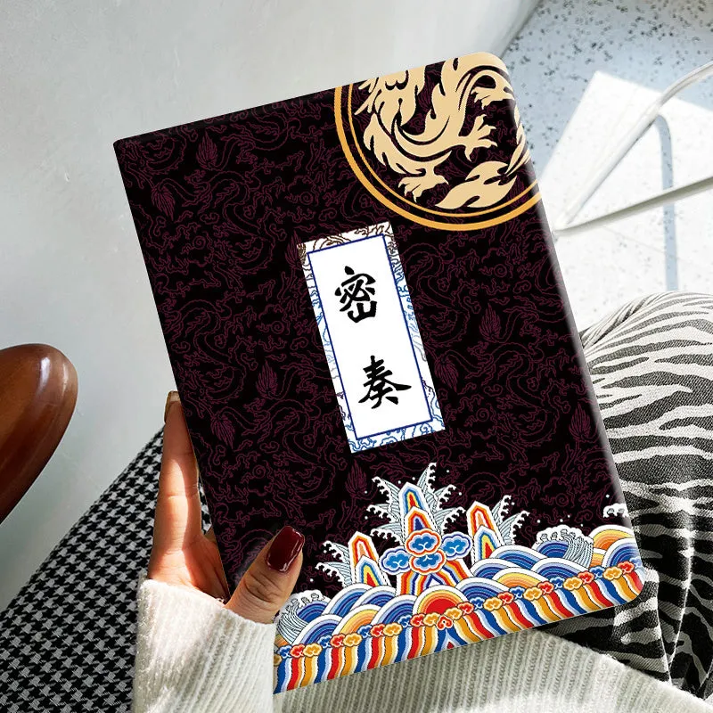 Cartoon design TPU leather iPad protection case in Elk colour for anti-fall tablet safeguarding