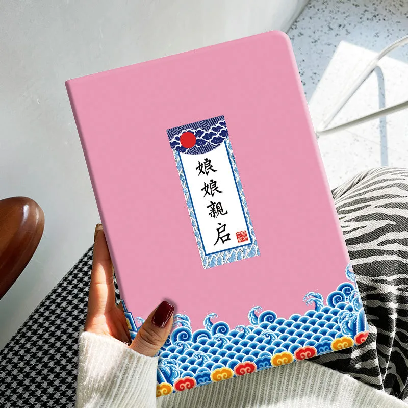Cartoon design TPU leather iPad protection case in Elk colour for anti-fall tablet safeguarding
