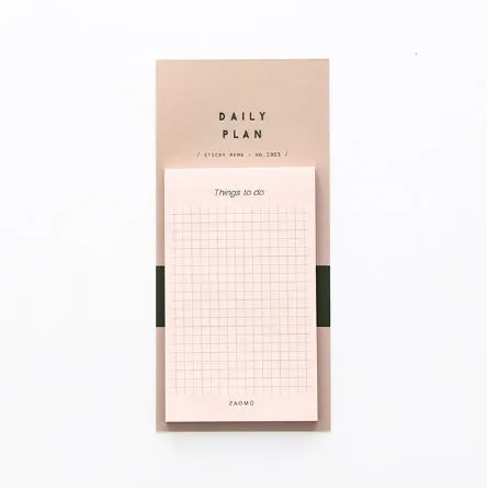 Schedule planning notes notebook with 50 sheets in pink or red colours showing 10x6cm format