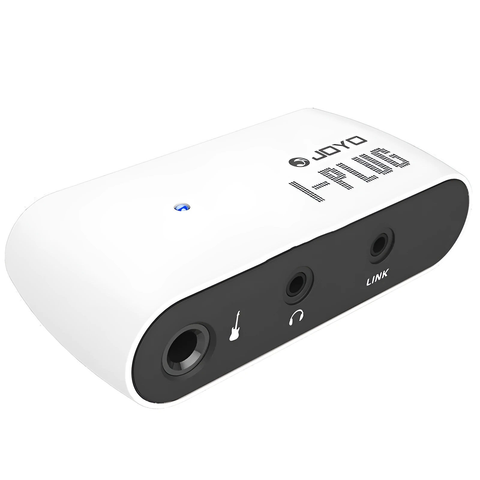 White metal distortion headphone amplifier with I PLUG design for electric guitar practice