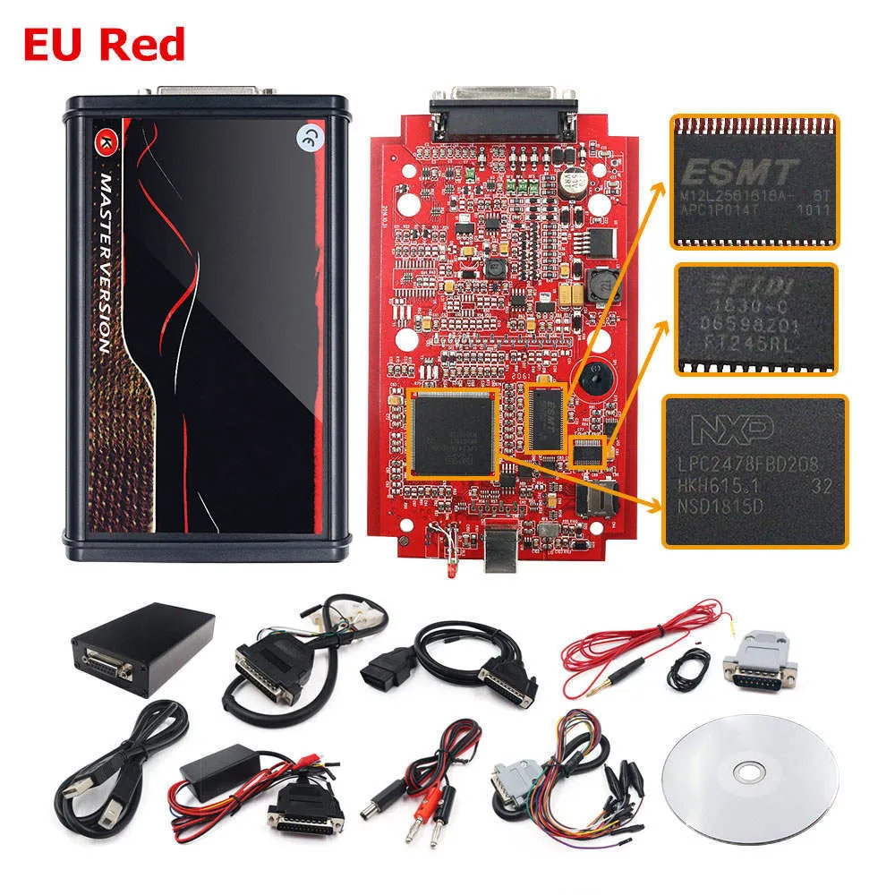 KESS V2 car diagnostic tool with unlimited point connection and brush writing maintenance set