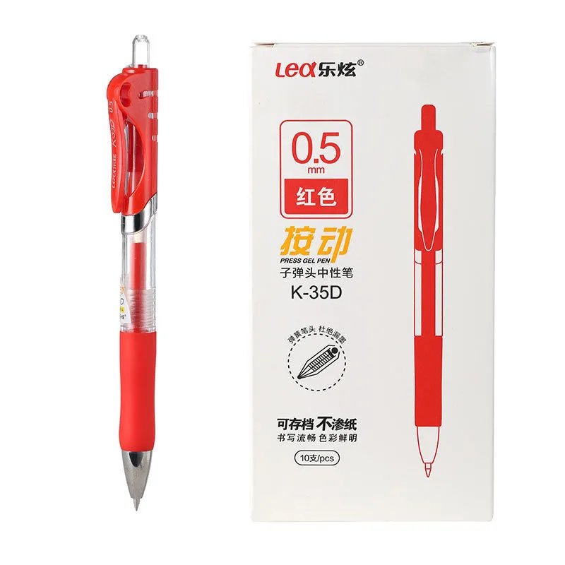 K-35D gel pen with rubber grip and 0.5mm tip in four colour options