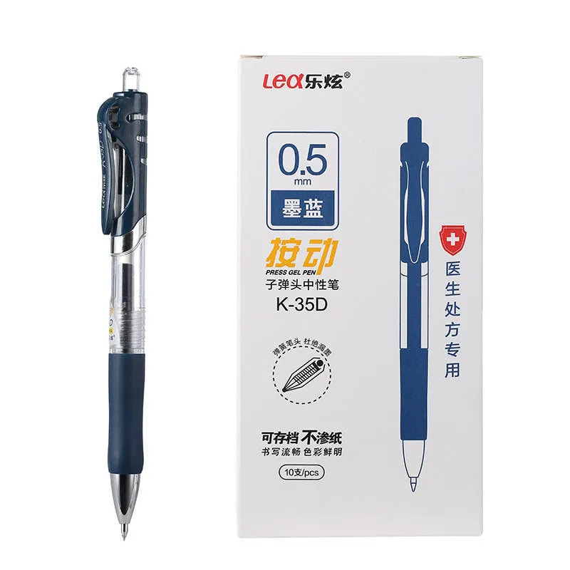 K-35D gel pen with rubber grip and 0.5mm tip in four colour options