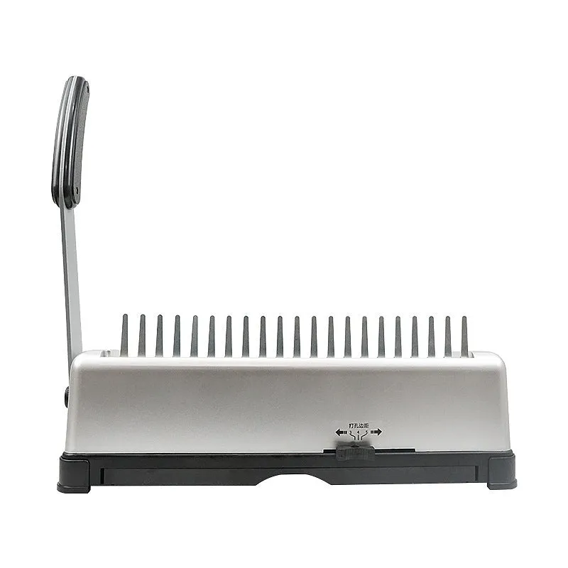 White manual A4 comb binding machine with 21-hole punching capacity