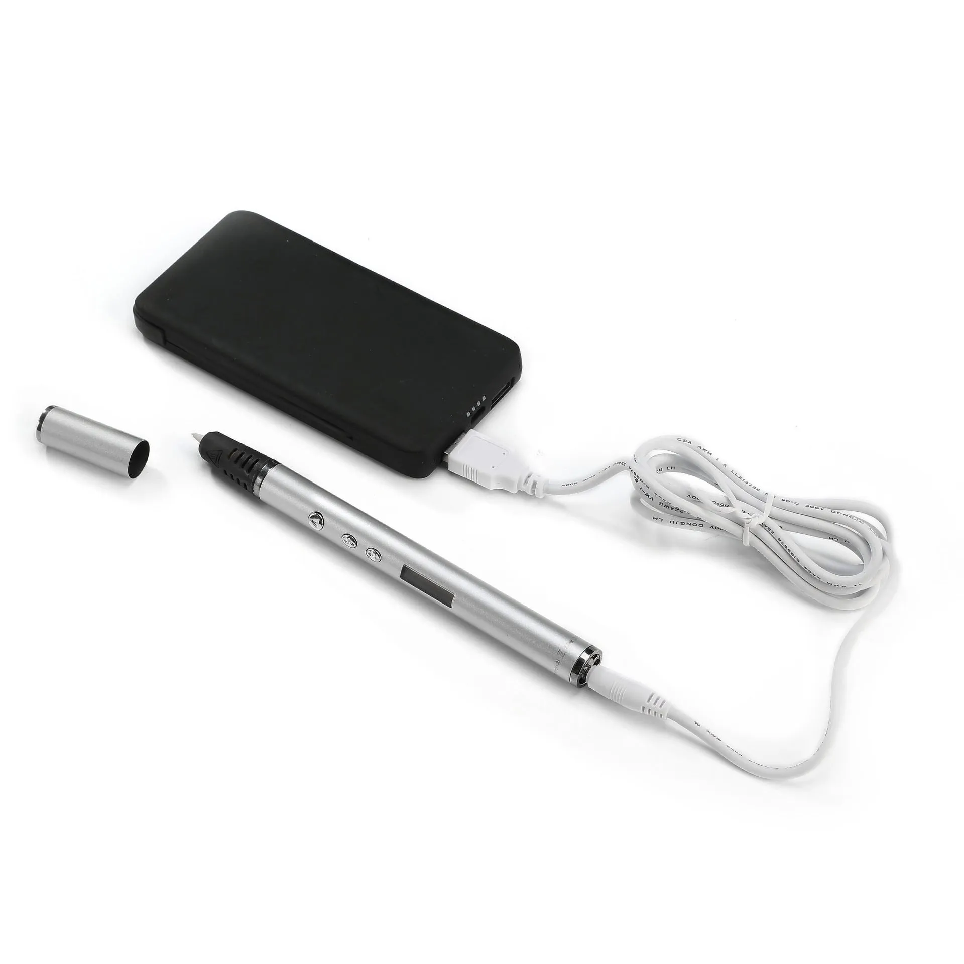 Fountain pen style 3D printing pen for DIY educational projects with adjustable extrusion speed